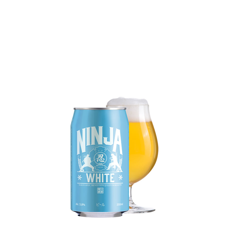 NINJA WHITE 忍者 ニンジャ ホワイト 5度 [缶] 350ml x 24本[ケース販売][NB 国産ビール 日本]