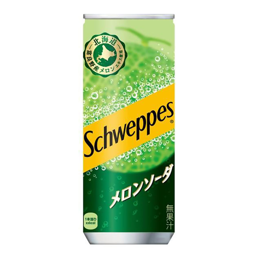 シュウェップス メロンソーダ [缶] 250ml x 60本[2ケース販売] 送料無料(本州のみ) [コカコーラ 飲料 炭酸飲料 日本 54570]
