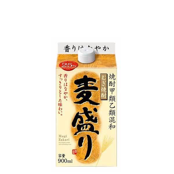 合同 麦盛り 25度 パック 900ml x 6本 ケース販売 送料無料 本州のみ 合同酒精 焼酎甲類乙類混和 198511
