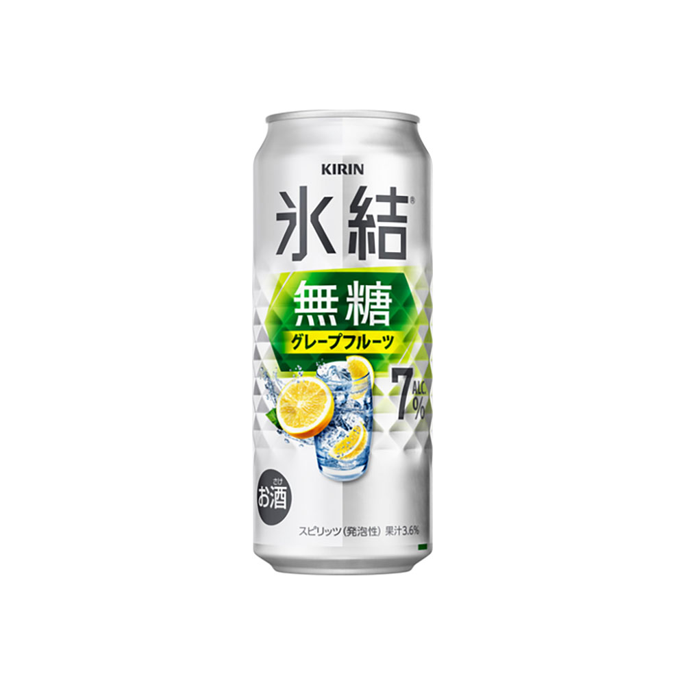 キリン 氷結無糖 グレープフルーツ 7度 [缶] 500ml x 24本[ケース販売] 送料無料(本州のみ) [キリンビール チューハイ カクテル スピリッツ 19777]