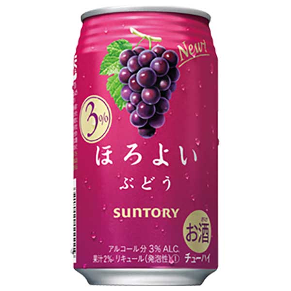 サントリー ほろよい ぶどう 缶 350ml x 24本 送料無料(沖縄対象外) [ケース販売] [3ケースまで同梱可能][サントリー]