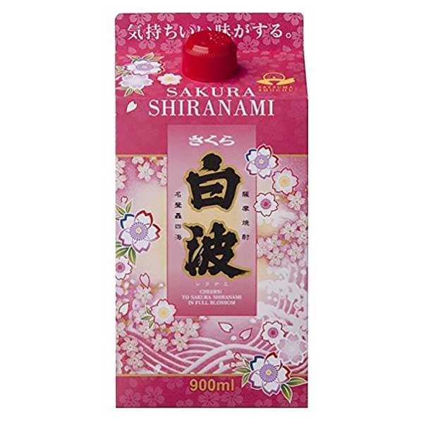 さくら白波 芋 25度 [パック] 900ml x 6本 [ケース販売] 送料無料(沖縄対象外) [薩摩酒造 芋焼酎 鹿児島県]