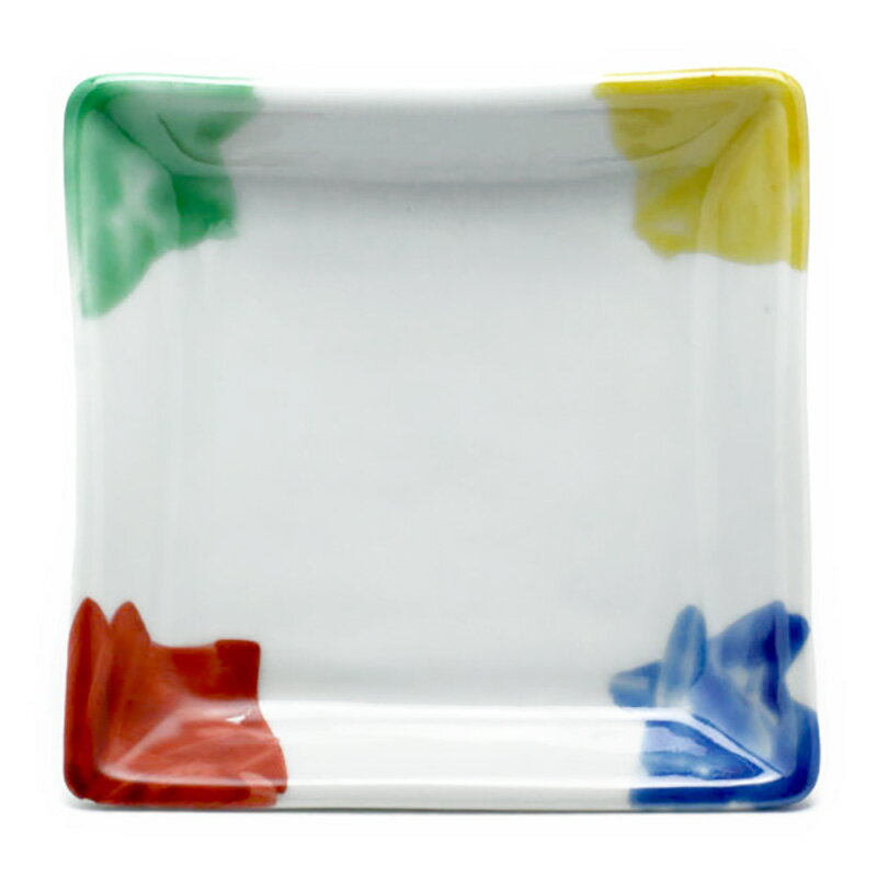 Rakuten - 《定期販売》色絵四色角小皿・古川章蔵《小皿・11.0cm》
