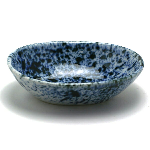Rakuten - 染付吹墨楕円小向・小・阪東晃司《小付・10.5cm》