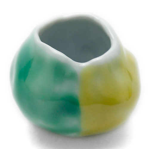 つぼつぼ・黄と緑・古川章蔵《小付・4.5cm》