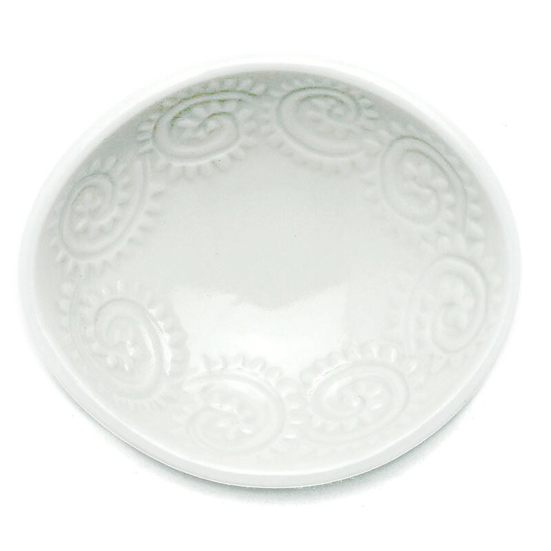 白磁：白磁楕円豆皿・阿部春弥《豆皿・8.5cm》