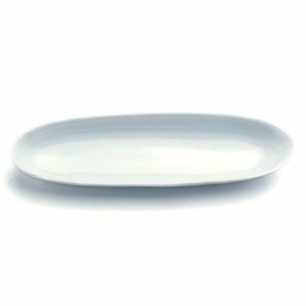 Oval Dishes - 白磁（天草陶石）：白瓷シャトル豆皿・海老ヶ瀬保《豆皿・楕円皿・13.5cm》