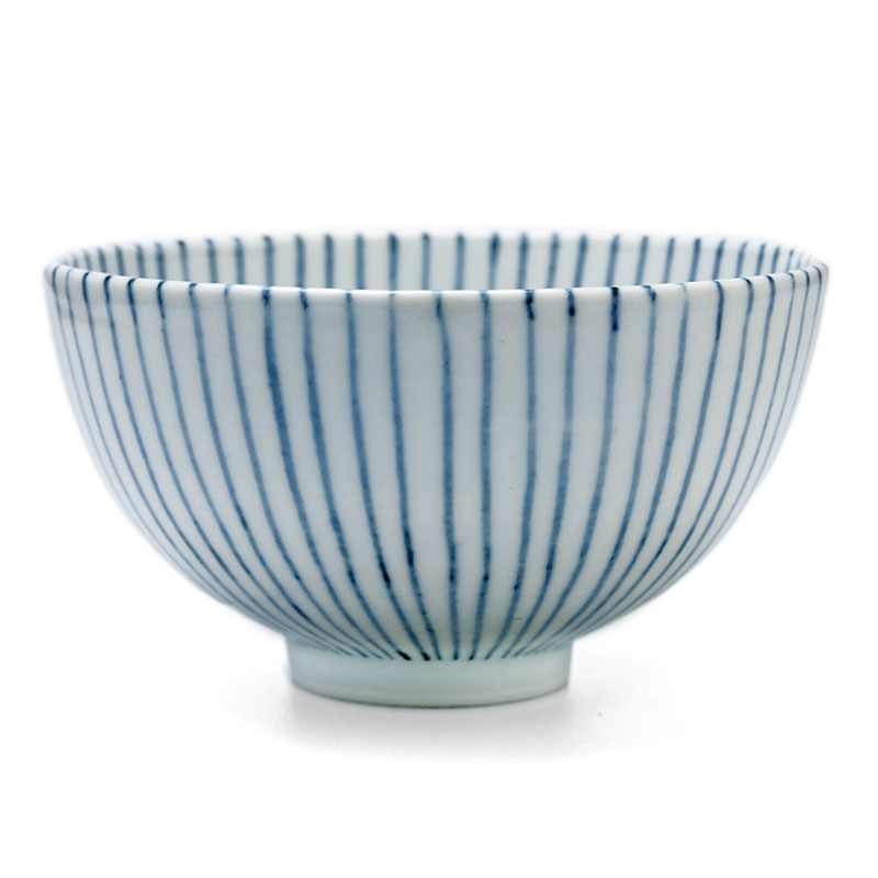 Rakuten - 染付：飯碗・千筋文・植山昌昭《飯碗・ご飯茶碗・12.0cm》