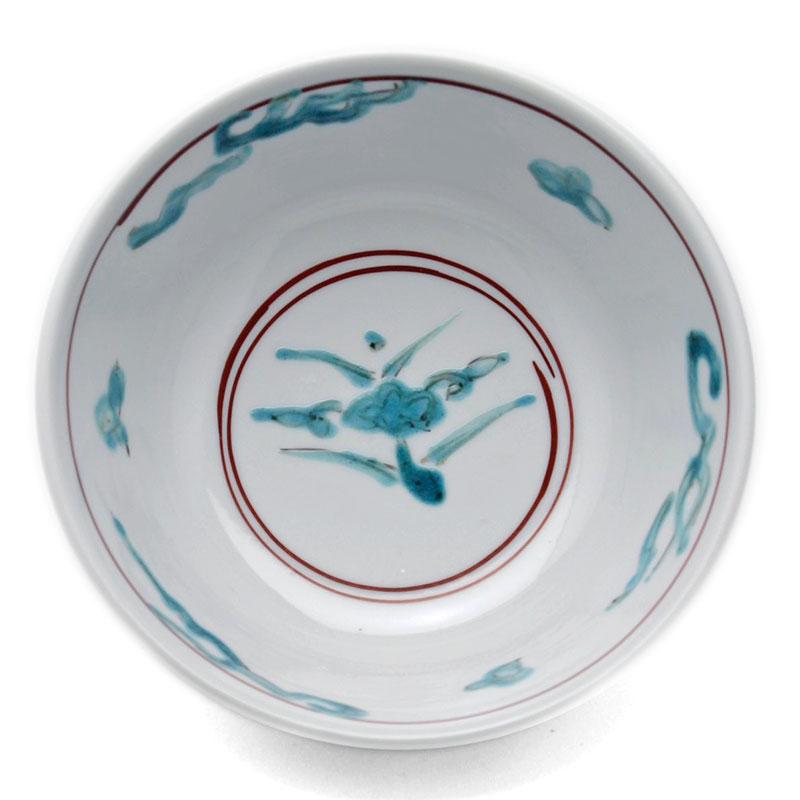 九谷焼：青呉州竜文碗形向付・須田菁華《小鉢・13.2cm》