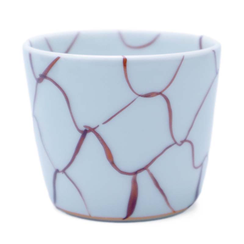 Rakuten - 赤絵網文そば猪口・小・古川章蔵《蕎麦猪口・7.3cm》