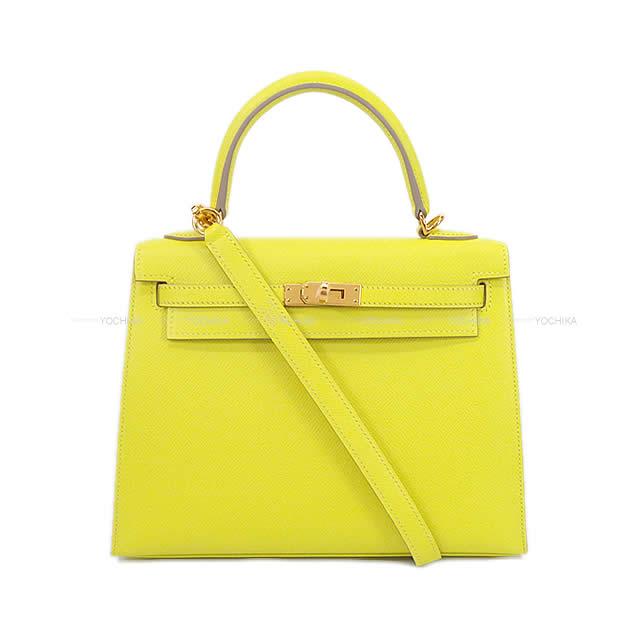 【ご褒美に★】HERMES エルメス ハンドバッグ ケリー25 外縫い ライム エプソン ゴールド金具 新品 (HERMES handbag Kelly 25 Sellier Lime Epsom GHW[Brand new][Authentic])【あす楽対応】#yochika