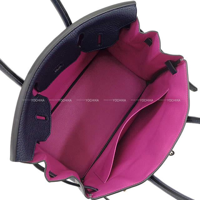 HERMES エルメス ハンドバッグ バーキン30 ヴェルソ ブルーニュイXローズパープル トリヨン シルバー金具 新品未使用 (HERMES handbag Birkin 30 Verso Bleu nuit/Rose Purple Taurillon Clemence SHW [Never used][Authentic])【あす楽対応】#yochikaのサムネイル