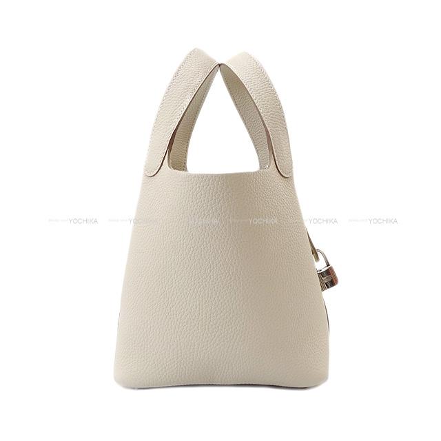 HERMES エルメス ピコタンロック 18 PM クレ トリヨンクレマンス シルバー金具 ハンドバッグ Z刻印 新品(HERMES Picotin Lock 18 PM Craie Taurillon Clemence Silver HW Handbag[BRAND NEW][Authentic])【あす楽対応】#yochikaのサムネイル