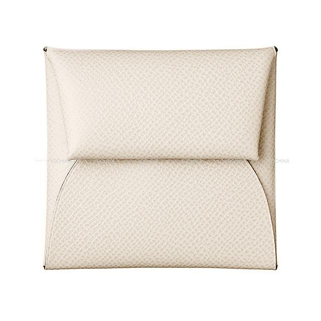 【ご褒美に★】HERMES エルメス コインケース バスティア クレ エプソン シルバー金具 新品 (HERMES Coin Purse Coin Case "Bastia" Craie Epsom SHW [Brand new][Authentic])【あす楽対応】#yochikaのサムネイル