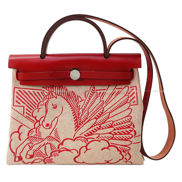 【ご褒美に☆】HERMES エルメス エールバッグ31 PM ジップ ペガサスポップ ルージュピマン ヴァッシュハンター ショルダーバッグ 新品未使用(HERMES HerBag Zip PM 31 PEGASE POP Rouge Piment Vache Hunter Shoulder bag[NEVER USED][Authentic])【あす楽対応】#よちかのサムネイル