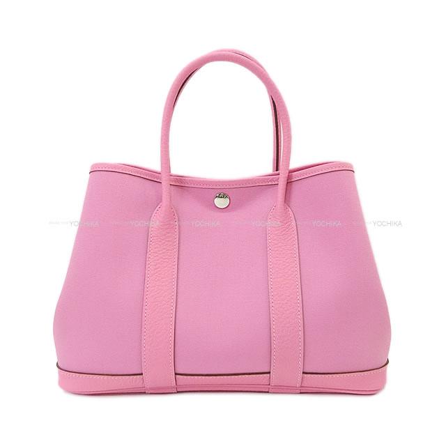 HERMES エルメス ガーデンパーティ 30 TPM ピンク トワルオフィシエ/ヴァッシュカントリー シルバー金具 トートバッグ Z刻印 新品(HERMES Garden Party 30 TPM Pink Toile officier/Vache Country Silver HW tote bag[BRAND NEW][Authentic])【あす楽対応】#yochikaのサムネイル