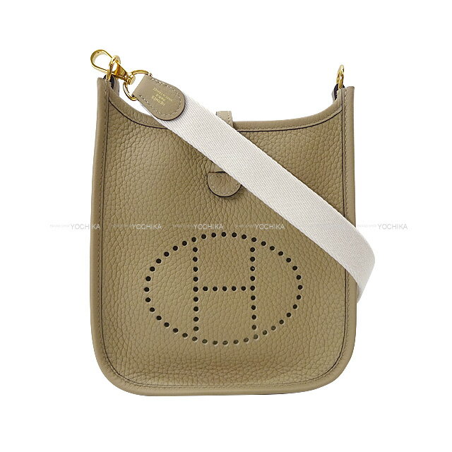 HERMES エルメス エヴリン(エブリン) 16 TPM アマゾン トレンチ/白 (ホワイト) トリヨンクレマンス ゴールド金具 ショルダーバッグ Z刻印 新品(HERMES Evelyne 16 TPM Amazone Trench/Blanc (White) Taurillon Clemence Gold HW Shoulder bag)【あす楽対応】#yochikaのサムネイル