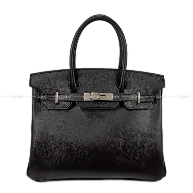 【ご褒美に】HERMES エルメス バーキン30 黒 (ブラック) エプソン シルバー金具 ハンドバッグ D刻印 新品未使用(HERMES Birkin30 Noir (Black) Veau Epsom Silver HW Handbag[NEVER USED][Authentic])【あす楽対応】#yochika