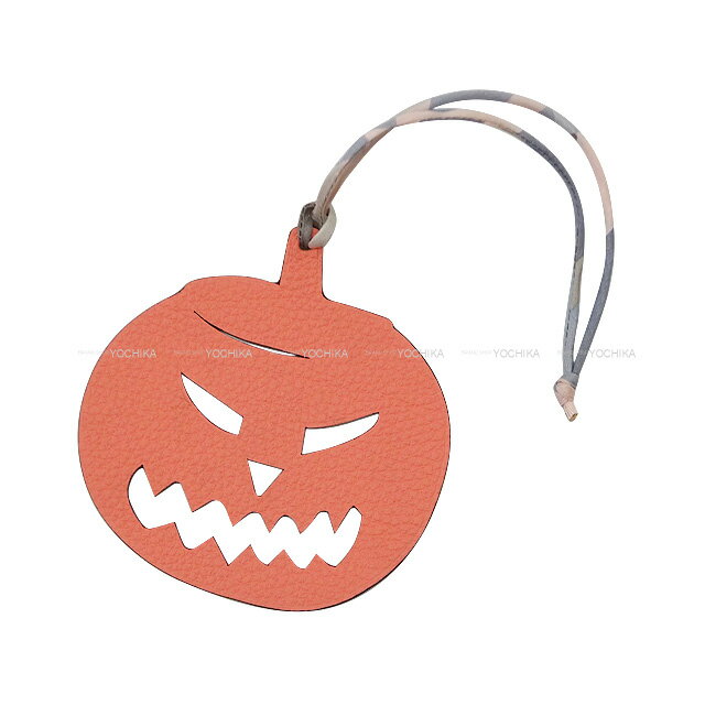 【ご褒美に☆】HERMES エルメス プティアッシュ ジャック オ ランタン パンプキン かぼちゃ ローズキャンディ/ショコラ バッグチャーム 新品(petit H Labrador Jack O Lantern Pumpkin Rose Candy/Chocolat Veau bag charm)【あす楽対応】#yochikaのサムネイル