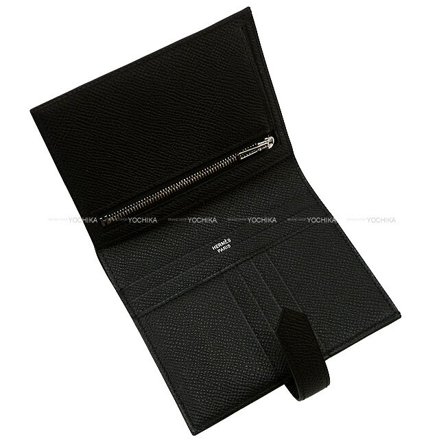 HERMES エルメス ベアンコンパクト ソーブラック モノクローム 黒 (ブラック) エプソン ブラック金具 二つ折り財布 U刻印 新品(HERMES Bearn Compact SO BLACK Monochrome Noir (Black) Veau Epsom Black HW Bi-fold wallet[BRAND NEW][Authentic])【あす楽対応】#yochika