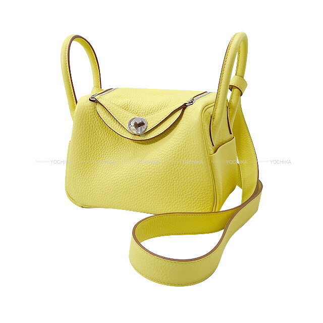 HERMES エルメス リンディ 20 ミニ ヴェルソ ジョーヌプッサン/ナタ トリヨンクレマンス シルバー金具 ショルダーバッグ Z刻印 新品(HERMES Lindy 20 mini Verso Jaune Poussin/Nata Taurillon Clemence SHW Shoulder bag[BRAND NEW][Authentic])【あす楽対応】#yochikaのサムネイル