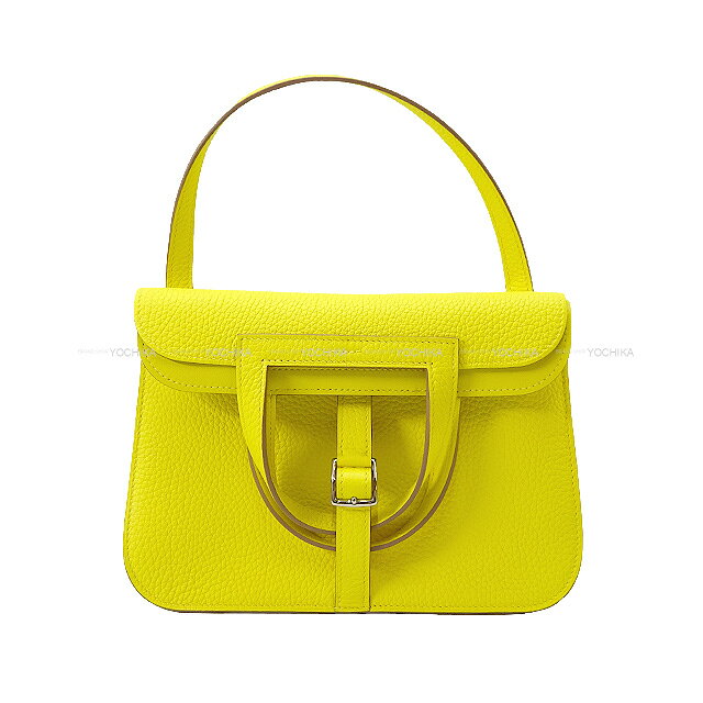 HERMES エルメス アルザン25 ライム トリヨンクレマンス シルバー金具 ショルダーバッグ U刻印 新品(HERMES Halzan 25 Lime Taurillon Clemence Silver HW Shoulder bag[BRAND NEW][Authentic])【あす楽対応】#yochikaのサムネイル