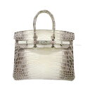 HERMES エルメス バーキン25 ヒマラヤ クロコダイルニロティカスマット シルバー金具 ハンドバッグ Y刻印 準新品(HERMES Birkin25 Hi...