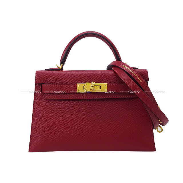 HERMES エルメス ケリー ミニ ドゥ ケリー 20 外縫い ルージュグレナ エプソン ゴールド金具 ショルダーバッグ Z刻印 新品(HERMES Kelly mini 2 Kelly20 Sellier Rouge Grenade Veau Epsom Gold HW Shoulder bag[BRAND NEW][Authentic])【あす楽対応】#yochikaのサムネイル
