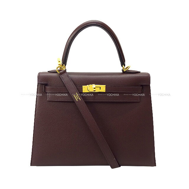 HERMES エルメス ケリー25 外縫い ルージュセリエ エプソン ゴールド金具 ショルダーバッグ U刻印 新品(HERMES Kelly25 Sellier Rouge Sellier Veau Epsom Gold HW Shoulder bag[BRAND NEW][Authentic])【あす楽対応】#yochikaのサムネイル