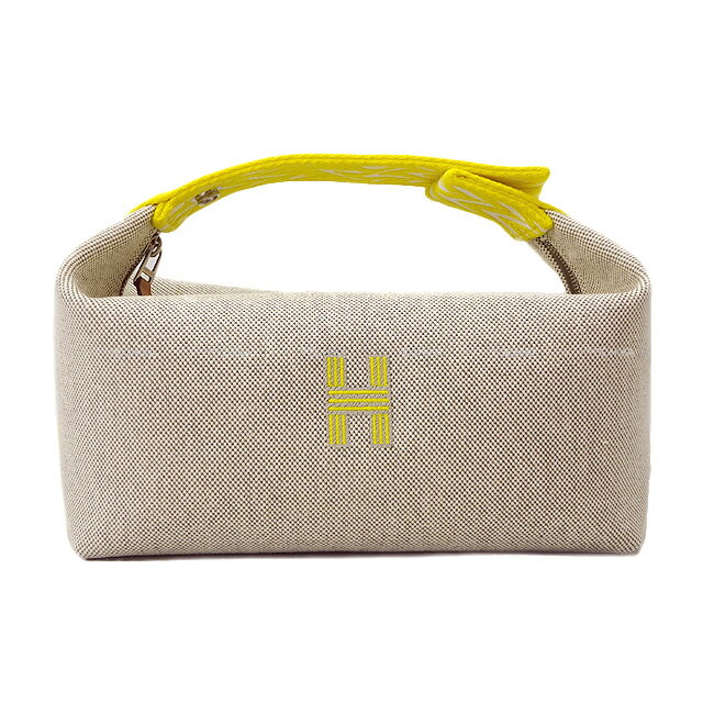 【ご褒美に☆】HERMES エルメス ブリッド ブリッドアブラック PM ジグザグ ジョーヌシトロン トワルHプリュムキャンバス ポーチ 新品(HERMES Bride a Brac PM Zigzag Jaune Citron Toile H Pulme Canvas Pouch[BRAND NEW][Authentic])【あす楽対応】#yochikaのサムネイル