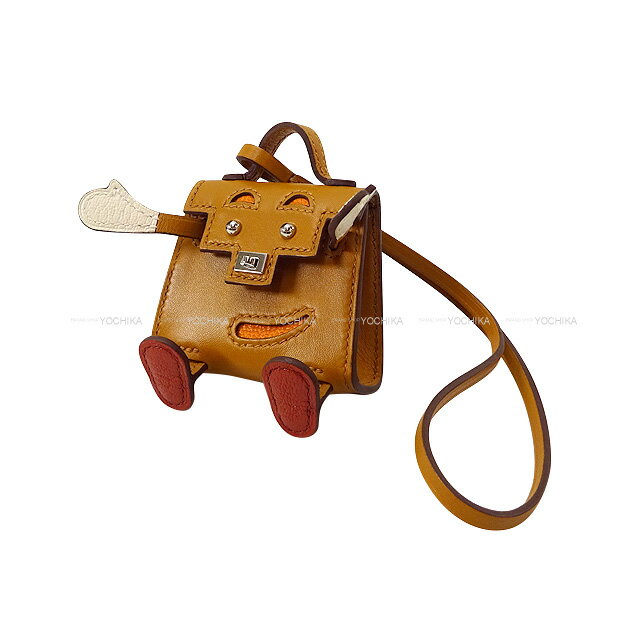 HERMES エルメス ビジュードサック ケリードール ナチュラルサブレ/オレンジ/ナタ/ブリック ヴォータデラクト バッグチャーム Z刻印 新品(Bijoux de SAC Kelly doll Naturel-Sable/Orange/Nata/Brique(36) Veau Tadelakt bag charm)【あす楽対応】#yochikaのサムネイル