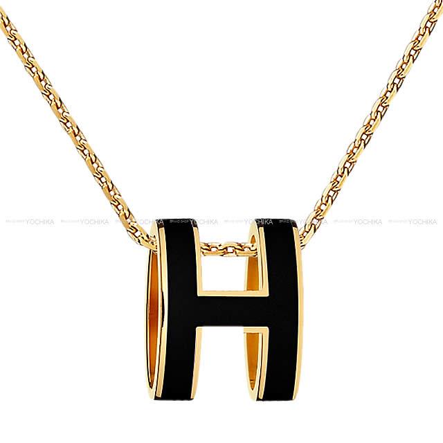 HERMES エルメス ポップアッシュ 黒 (ブラック) ゴールド金具 ネックレス 新品(HERMES Pop H Noir (Black) Gold HW necklace[BRAND NEW][Authentic])【あす楽対応】#yochikaのサムネイル