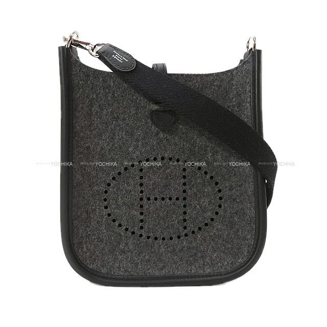 HERMES エルメス エヴリン(エブリン) 16 TPM アマゾン 黒 (ブラック) /グリモワイヤン フェルト/スイフト シルバー金具 ショルダーバッグ Y刻印 新品未使用(HERMES Evelyne 16 TPM Amazon Noir (Black) /Gris Moyen Feutre(Felt))【あす楽対応】#yochikaのサムネイル