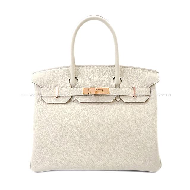 HERMES エルメス バーキン30 クレ トゴ ローズゴールド金具 ハンドバッグ Z刻印 新品(HERMES Birkin30 Craie Veau Togo Rose Gold HW Handbag[BRAND NEW][Authentic])【あす楽対応】#yochika