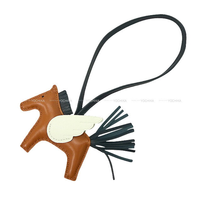 HERMES エルメス ロデオ ペガサス PM ゴールド/ヴェールシプレ/ヴェールフィズ アニョーミロ(ラム)/スイフト バッグチャーム U刻印 新品未使用(HERMES Rodeo Pegasus PM Gold/Vert Cypress/Vert Fizz Agneau Milo/Veau Swift bag charm[EXCELLENT][Authentic])