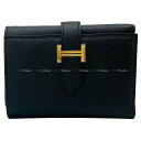 HERMES エルメス ベアンコンビネ 黒 (ブラック) エプソン ゴールド金具 三つ折り財布 B刻印 新品(HERMES Bearn Combine Noir (Black) Veau Epsom Gold HW Tri-fold wallet[BRAND NEW][Authentic])【あす楽対応】#yochika