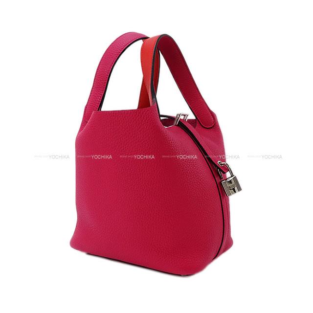 HERMES エルメス ピコタンロック 18 PM エクラ ローズメキシコ/ルージュドゥクー トリヨンクレマンス/スイフト シルバー金具 ハンドバッグ Y刻印 新品未使用(HERMES Picotin Lock 18 PM Eclat Rose Mexicoe/Rouge de Coeur Taurillon Clemence/Veau Swift SHW Handbag)のサムネイル