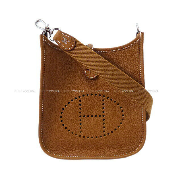 HERMES エルメス エヴリン(エブリン) 16 TPM ゴールド トリヨン シルバー金具 ショルダーバッグ Z刻印 新品未使用(HERMES Evelyne 16 TPM Gold Taurillon Leather Silver HW Shoulder bag[NEVER USED][Authentic])【あす楽対応】#yochikaのサムネイル