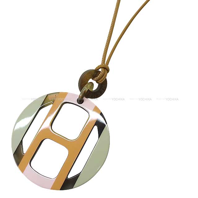 HERMES エルメス Hエキップ ペンダント ソンジュ バッファローホーン シルバー金具 ネックレス 新品(HERMES H Equipe Pendant Songe Buffalo Horn Silver HW necklace[BRAND NEW][Authentic])【あす楽対応】#yochikaのサムネイル