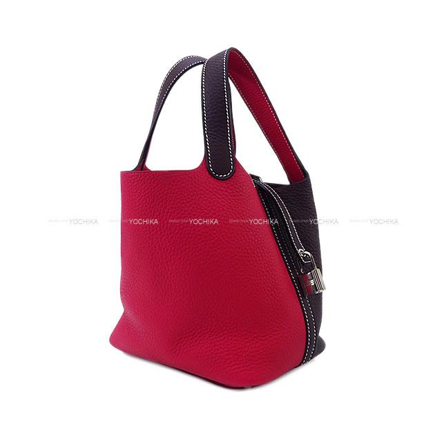 HERMES エルメス ピコタンロック 18 PM カザック フランボワーズ/ルージュセリエ トリヨンクレマンス シルバー金具 ハンドバッグ Z刻印 新品未使用(HERMES Picotin Lock 18 PM Casaque Framboise/Rouge Sellier Taurillon Clemence SHW Handbag)【あす楽対応】#yochikaのサムネイル