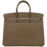 HERMES᥹С40ȡ(ȥ)ȥСϥɥХåU(HERMESBirkin40EtoupeVeauTogoSilverHWHandbag[BRANDNEW][Authentic])ڤб#yochika