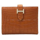 HERMES GX xARpNg S[h NR_CAQ[^[}bg Vo[ ܂z B Vi(HERMES Bearn Compact Gold Crocodile Alligator Mat Silver HW Bi-fold wallet[BRAND NEW][Authentic])yyΉz#yochika