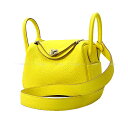 HERMES エルメス リンディ ミニ 20 ライム トリヨンクレマンス シルバー金具 ショルダーバッグ U刻印 新品(HERMES Lindy mini 20 Lime Taurillon Clemence Silver HW Shoulder bag[BRAND NEW][Authentic])【あす楽対応】#yochika