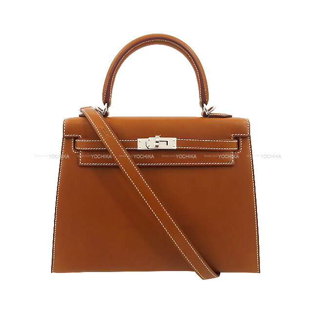 ケリー HERMES エルメス ケリー25 外縫い フォーヴ バレニア シルバー金具 ショルダーバッグ U刻印 新品(HERMES Kelly25 Sellier Fauve Veau Barenia Silver HW Shoulder bag[BRAND NEW][Authentic])【あす楽対応】#yochika