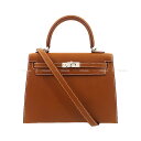 HERMES エルメス ケリー25 外縫い フォーヴ バレニア シルバー金具 ショルダーバッグ U刻印 新品(HERMES Kelly25 Sellier Fauve Veau Barenia Silver HW Shoulder bag[BRAND NEW][Authentic])【あす楽対応】#yochika