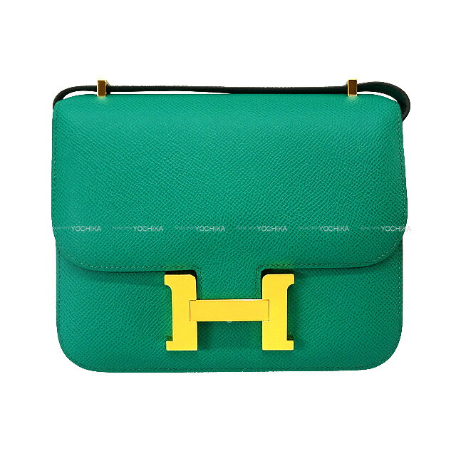HERMES エルメス コンスタンス3 ミニ 18 ヴェールジェイド エプソン ゴールド金具 ショルダーバッグ U刻印 新品未使用(HERMES Constance 3 18 Vert Jade Veau Epsom Gold HW Shoulder bag[EXCELLENT][Authentic])【あす楽対応】#yochikaのサムネイル