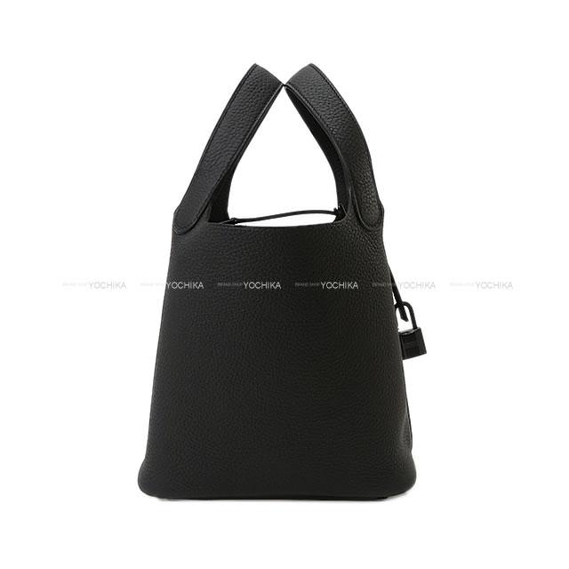 HERMES エルメス ピコタンロック 18 PM モノクローム ソーブラック 黒 (ブラック) トリヨンクレマンス ブラック金具 ハンドバッグ U刻印 新品(HERMES Picotin Lock 18 PM Monochrome SO BLACK Handbag[BRAND NEW][Authentic])【あす楽対応】#yochikaのサムネイル