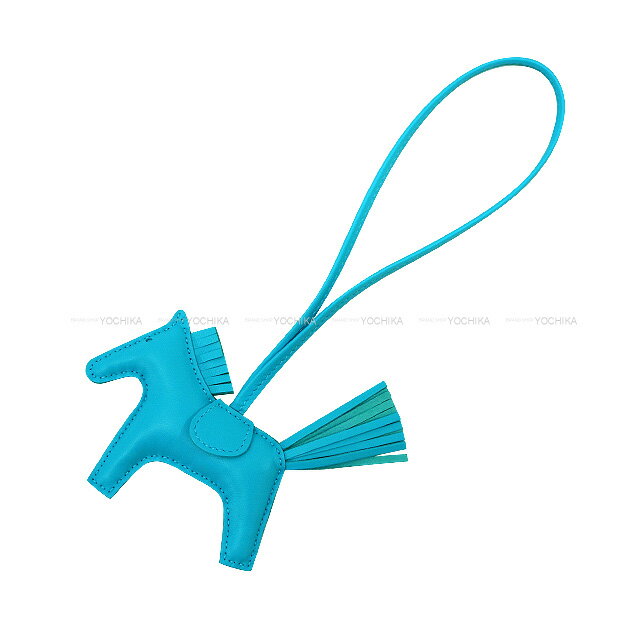 HERMES エルメス ロデオ PM ソーブルー SO BLUE ブルーアズテック アニューミロ(ラム) バッグチャーム B刻印 新品(HERMES Rodeo PM SO BLUE Bleu Azteque Agneau Milo bag charm[BRAND NEW][Authentic])【あす楽対応】#yochikaのサムネイル