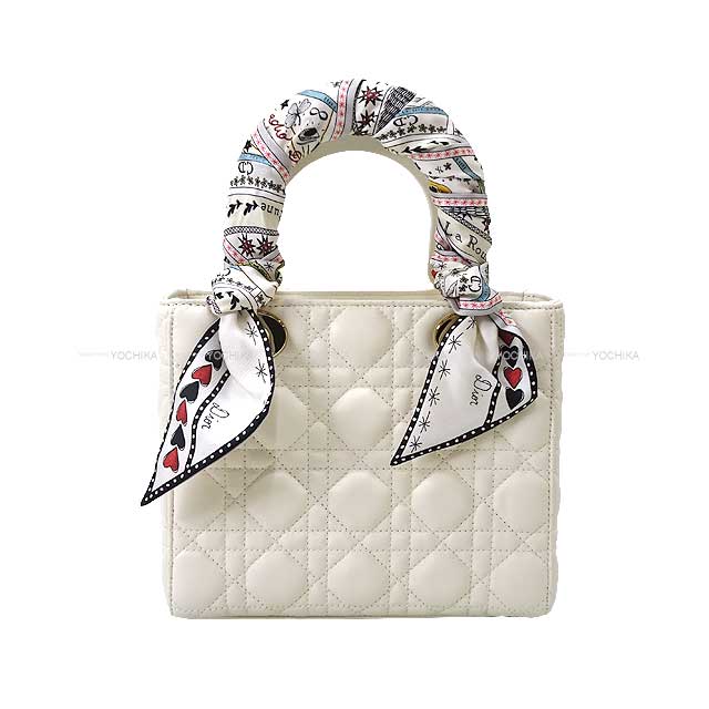 Christian Dior ꥹǥ ǥǥ MY ABCDIOR ⡼ ߥåĥ  (ۥ磻) ʡॹ ɶ M05380CAL ϥɥХå (Christian Dior LADY DIOR MY ABCDIOR Small Mitzah Blanc (White) Cannage Lambskin Handbag)