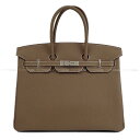 HERMES エルメス バーキン35 エトープ (エトゥープ) トゴ シルバー金具 ハンドバッグ W刻印 新品(HERMES Birkin35 Etoupe Veau Togo Si..